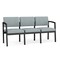 Lesro Ash (Blue) Seat, 3 Seat Sofa, 64.5 W 24.5 L 32 H, Linette Vinyl Seat, Lenox Steel Series LS3101 - alternate 1